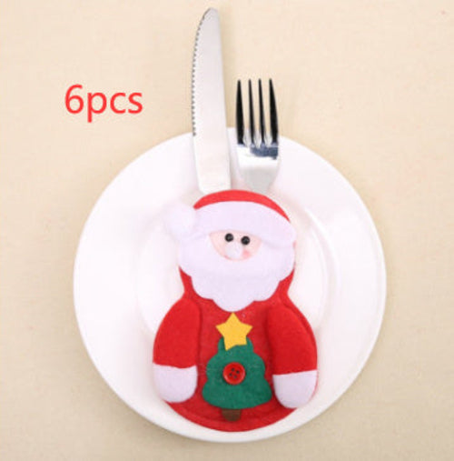Christmas Decoration Restaurant Hotel Layout Pocket Fork Knife Cutlery