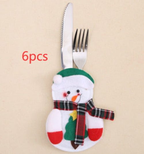 Christmas Decoration Restaurant Hotel Layout Pocket Fork Knife Cutlery