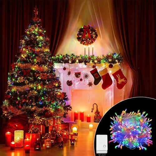 100 LED Christmas Fairy Lights – 33ft Outdoor & Indoor Decorations (8 Modes)