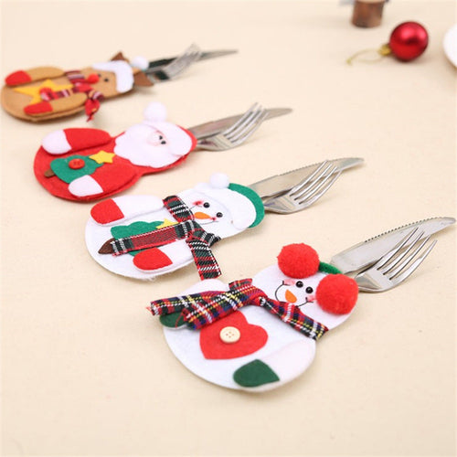 Christmas Decoration Restaurant Hotel Layout Pocket Fork Knife Cutlery