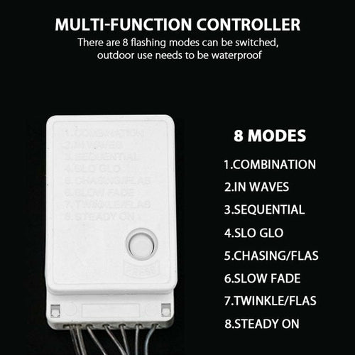 100 LED Christmas Fairy Lights – 33ft Outdoor & Indoor Decorations (8 Modes)