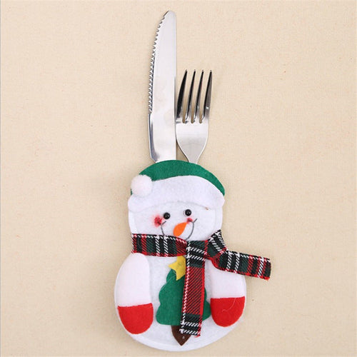 Christmas Decoration Restaurant Hotel Layout Pocket Fork Knife Cutlery
