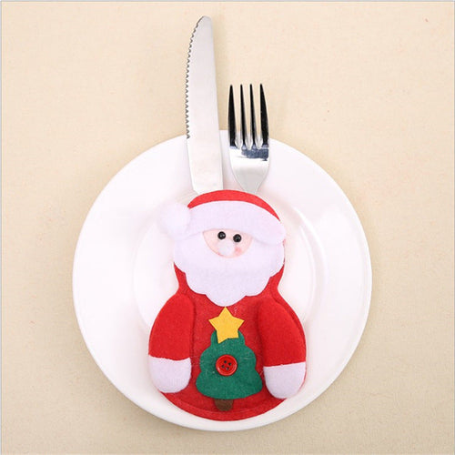 Christmas Decoration Restaurant Hotel Layout Pocket Fork Knife Cutlery