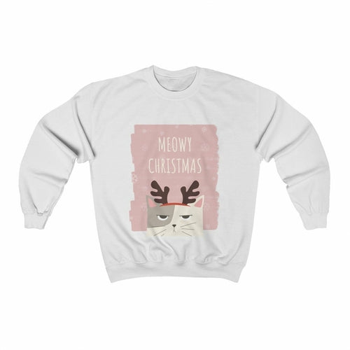 Womens Meowy Christmas Sweatshirt