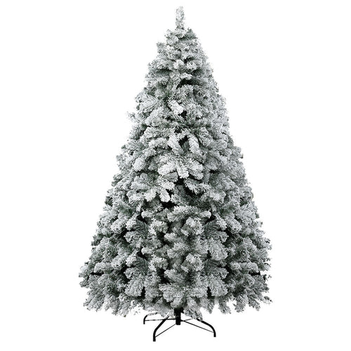 Jingle Jollys Christmas Tree 2.4m Snow Flocked Xmas Tree Decorations