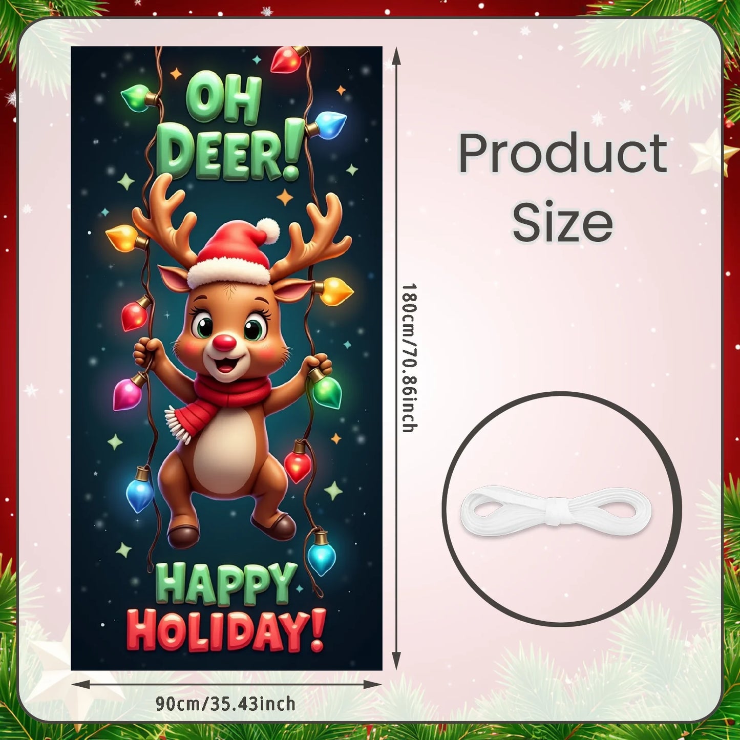 Christmas Hanging Flag Porch Door Banner Christmas Decorations For Home 2025 Ornaments Xmas Gifts Navidad New Year Decor 2026