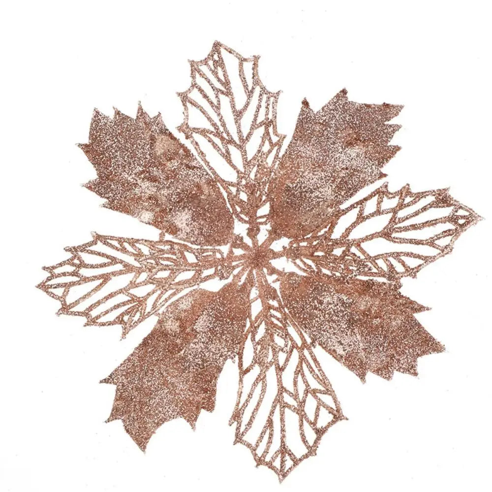 Multi-color ChristmasTree Ornament Romantic Plastic Xmas Tree Pendant Hollow Artificial Hollow Flowers Christmas Tree Bottom