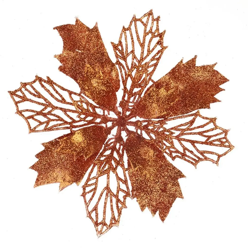 Multi-color ChristmasTree Ornament Romantic Plastic Xmas Tree Pendant Hollow Artificial Hollow Flowers Christmas Tree Bottom