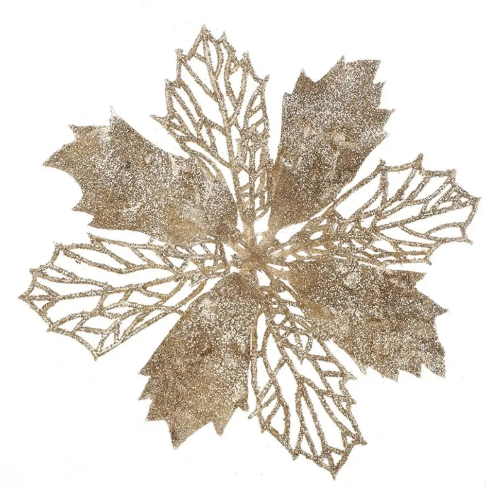 Multi-color ChristmasTree Ornament Romantic Plastic Xmas Tree Pendant Hollow Artificial Hollow Flowers Christmas Tree Bottom