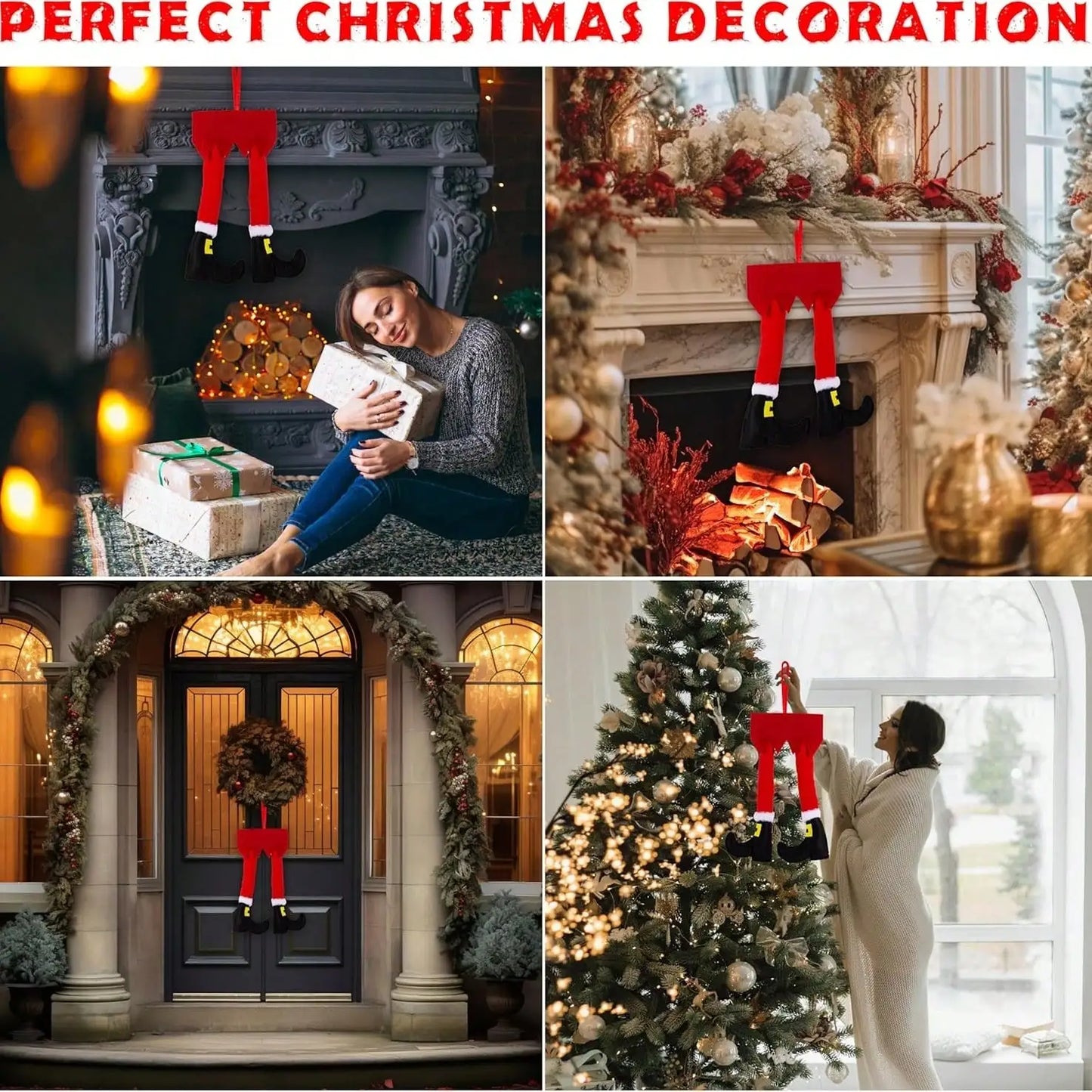 Christmas Elf Santa Legs Car Accessories Christmas Decor for Home Xmas Tree Pendants Ornaments Gifts Happy New Year Home Decor