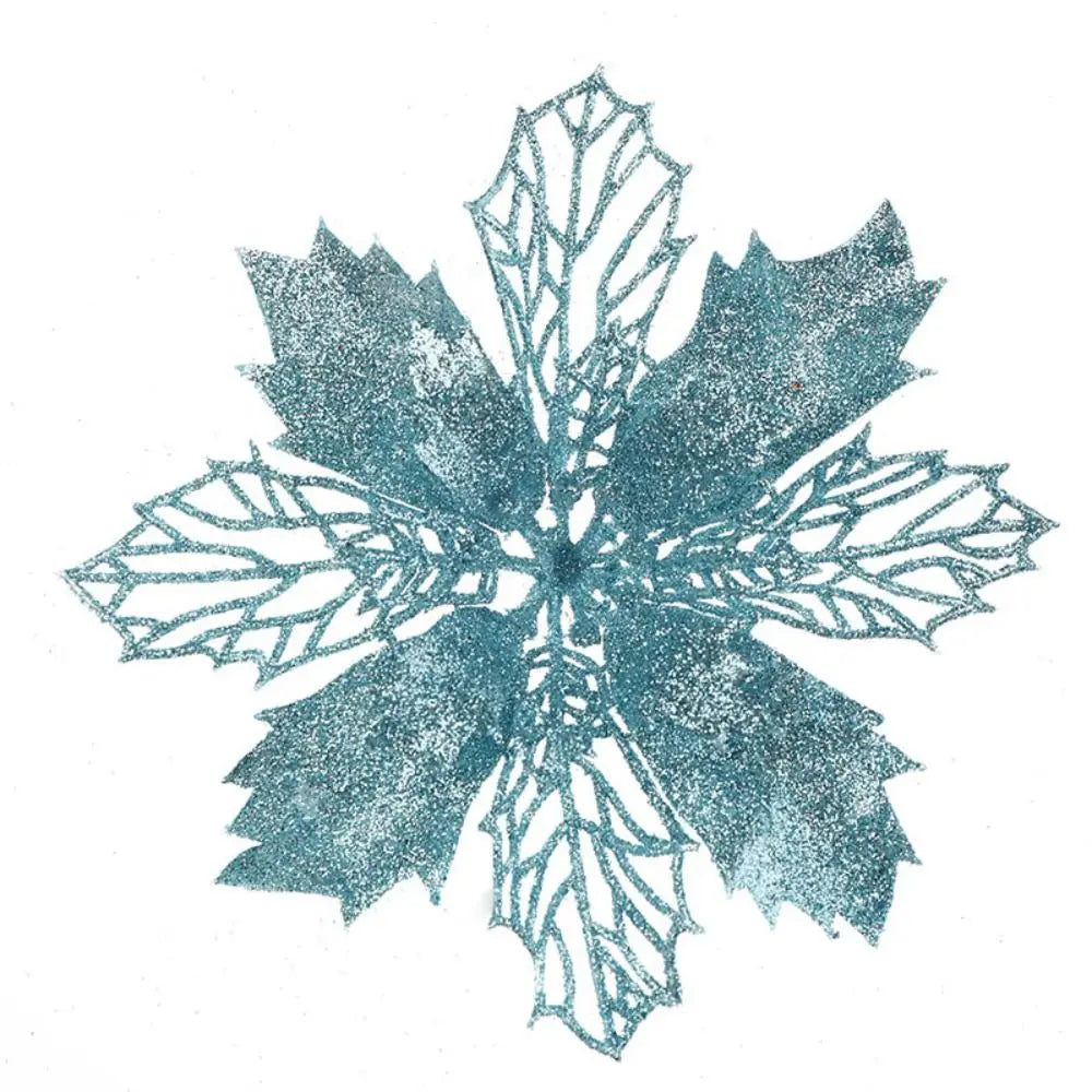 Multi-color ChristmasTree Ornament Romantic Plastic Xmas Tree Pendant Hollow Artificial Hollow Flowers Christmas Tree Bottom