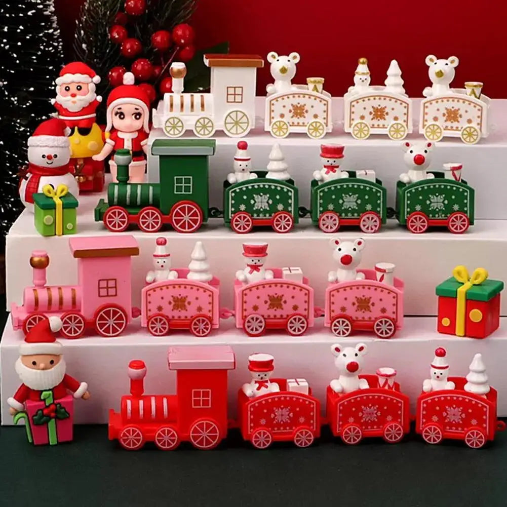 Christmas Train Merry Christmas Decorations For Home 2024 Cristmas Ornament Xmas Navidad Noel Gifts Happy New Year 2025 Gifts