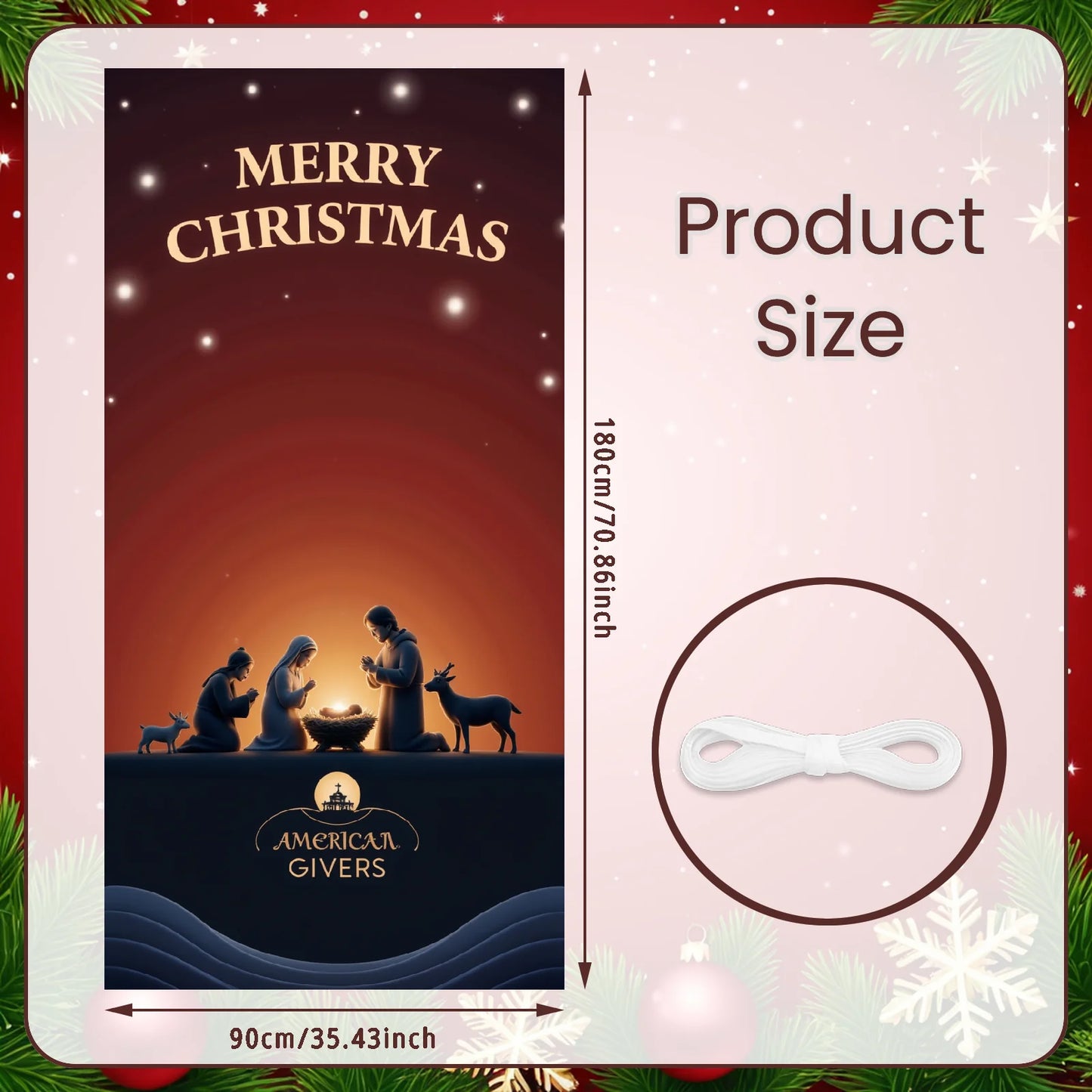 Christmas Hanging Flag Porch Door Banner Christmas Decorations For Home 2025 Ornaments Xmas Gifts Navidad New Year Decor 2026