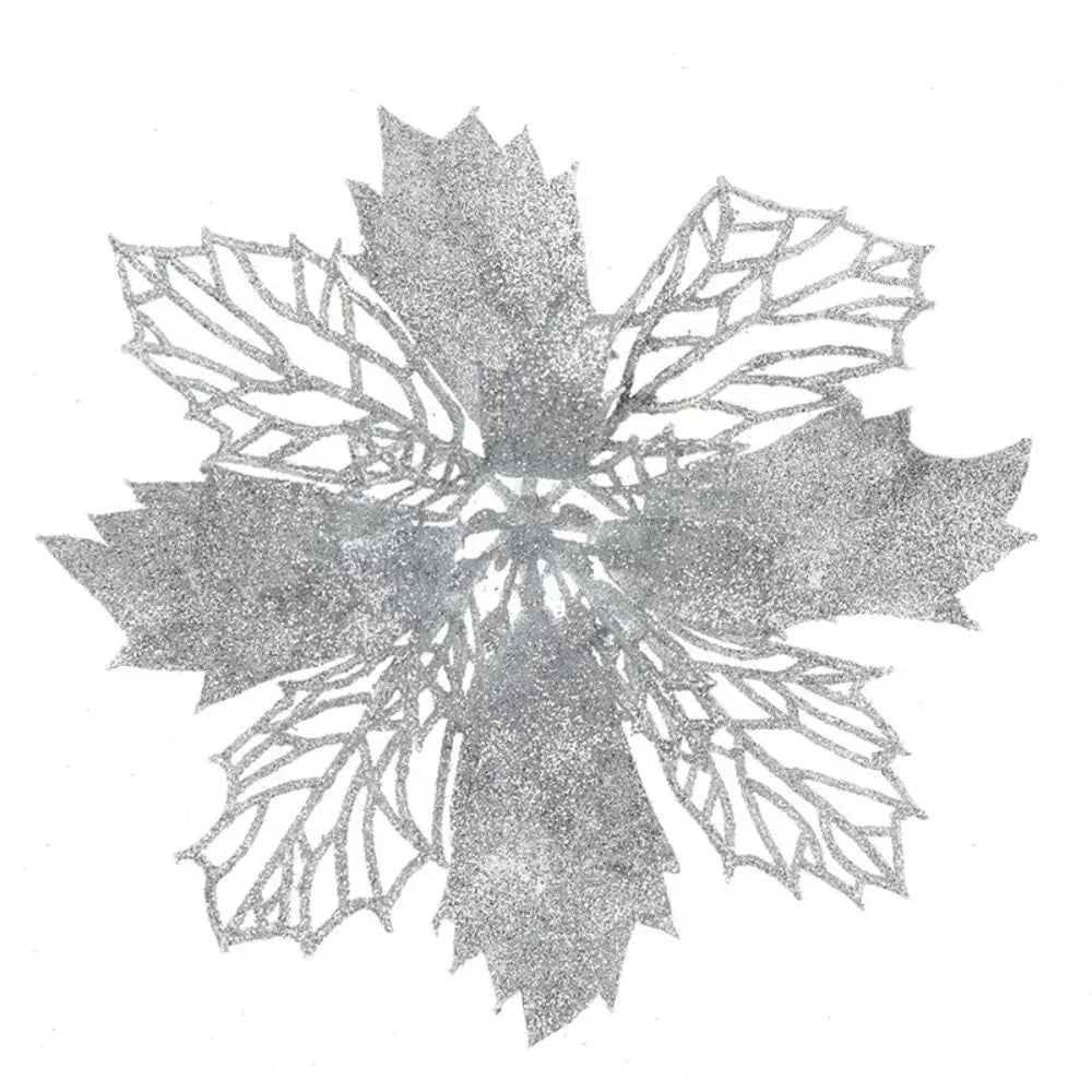 Multi-color ChristmasTree Ornament Romantic Plastic Xmas Tree Pendant Hollow Artificial Hollow Flowers Christmas Tree Bottom