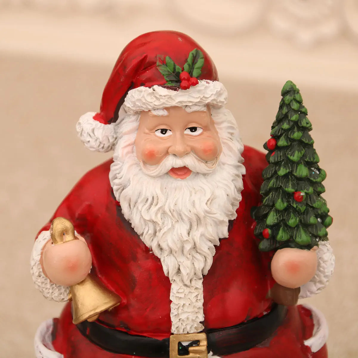 Christmas Resin Rotating Decorations LED Lights Multifunctional Old Man Music Box Christmas Gift Ornaments Kids Toy Dropshipping