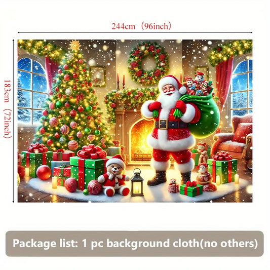 Vibrant Christmas scenes, decorated with trees and gifts suitable for living rooms, bedrooms, offices