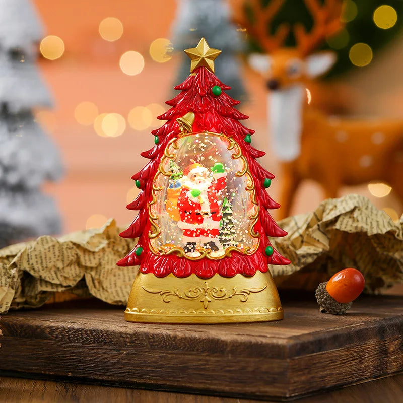 Christmas LED Candle Lantern Decorative Holiday Light Creative Tabletop Decor for Kids Window Display Festive Home Decoration