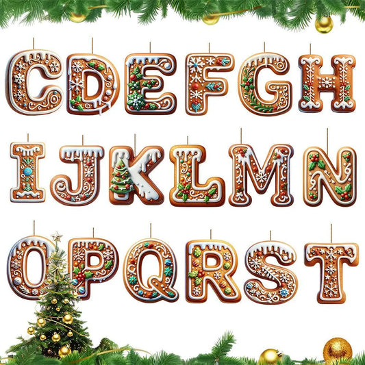 Christmas Ornaments DIY Decoration New Year Nativity 26 Letters Christmas Tree Hanging Navidad Decoration Holiday 2026
