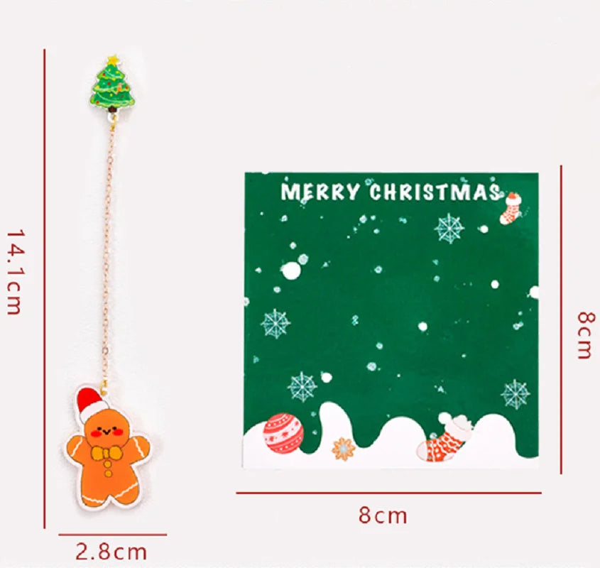 Christmas Bookmark For Student Gifts Book Page Marker Kawaii Stationery School Office Supplies Creative Bookmark