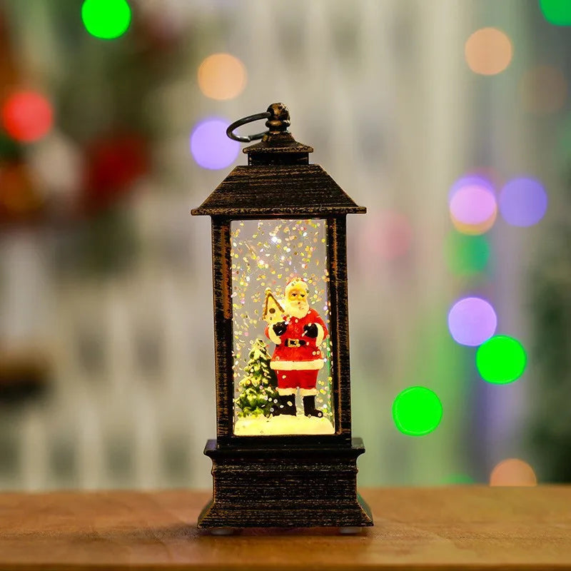 Christmas LED Candle Lantern Decorative Holiday Light Creative Tabletop Decor for Kids Window Display Festive Home Decoration