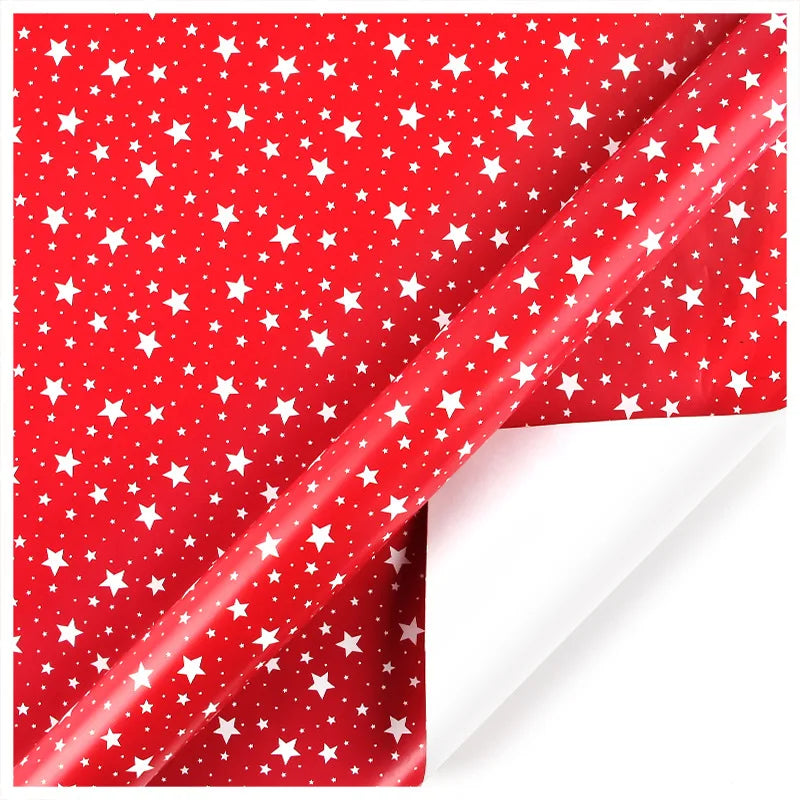 1PC 50*70cm Gift Wrapping Red Plaid Snowflake Christmas Gift Packaging Paper Diy Crafts Papers Birthday Christmas Gift Paper
