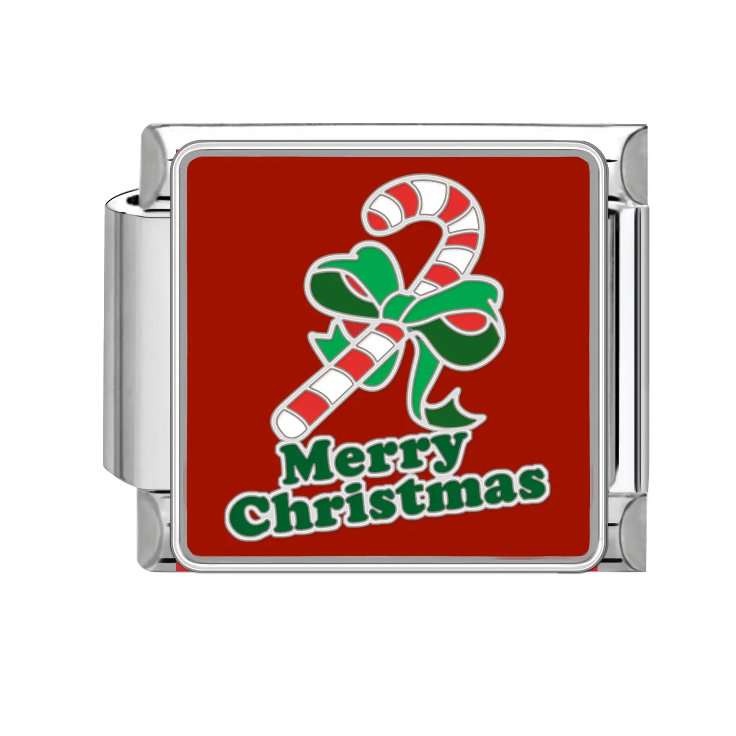 2024 Christmas Tree Santa Claus Socks Snowman Italian Charm Link Stainless Steel Fit 9mm Italian Chain Bracelet DIY Xmas Gift