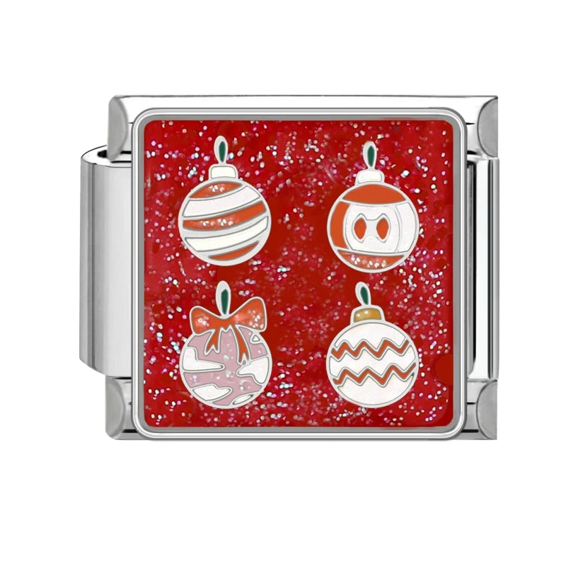 2024 Christmas Tree Santa Claus Socks Snowman Italian Charm Link Stainless Steel Fit 9mm Italian Chain Bracelet DIY Xmas Gift