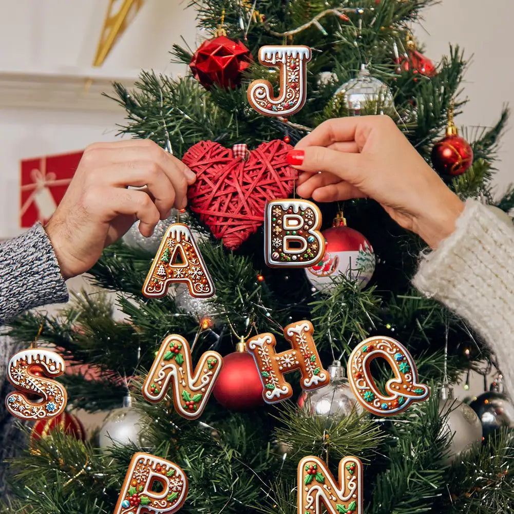 Christmas Ornaments DIY Decoration New Year Nativity 26 Letters Christmas Tree Hanging Navidad Decoration Holiday 2026