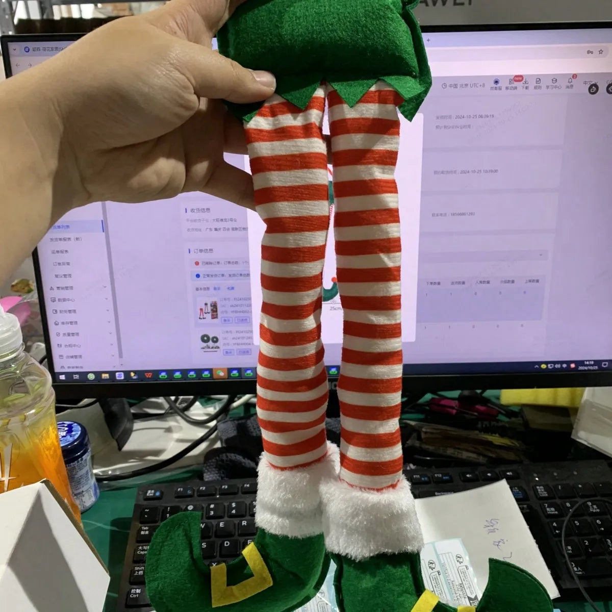 Christmas Elf Santa Legs Car Accessories Christmas Decor for Home Xmas Tree Pendants Ornaments Gifts Happy New Year Home Decor