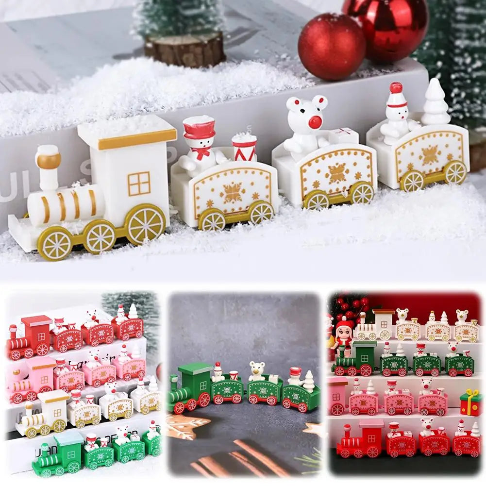 Christmas Train Merry Christmas Decorations For Home 2024 Cristmas Ornament Xmas Navidad Noel Gifts Happy New Year 2025 Gifts