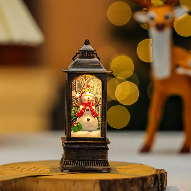 Christmas LED Candle Lantern Decorative Holiday Light Creative Tabletop Decor for Kids Window Display Festive Home Decoration