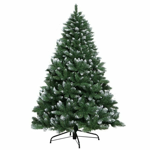 Jingle Jollys Christmas Tree 1.8m Snowy Xmas Tree Decoration 650 Tips