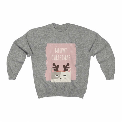 Womens Meowy Christmas Sweatshirt