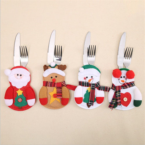 Christmas Decoration Restaurant Hotel Layout Pocket Fork Knife Cutlery