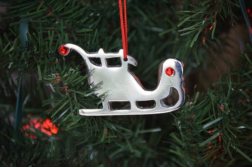 Sleigh Christmas Tree Ornament Decorations Set of 8